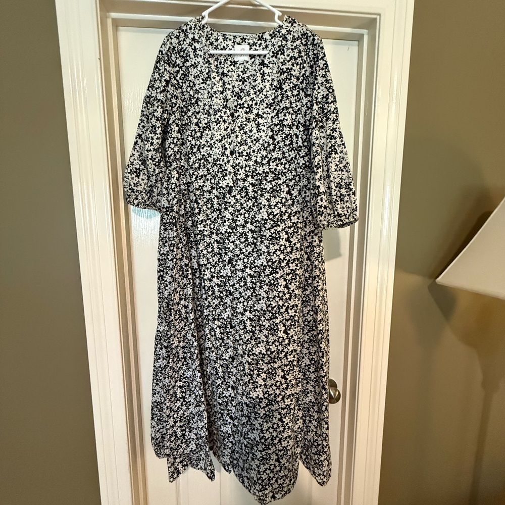 Hatch the Nines Black and White Maternity Dress